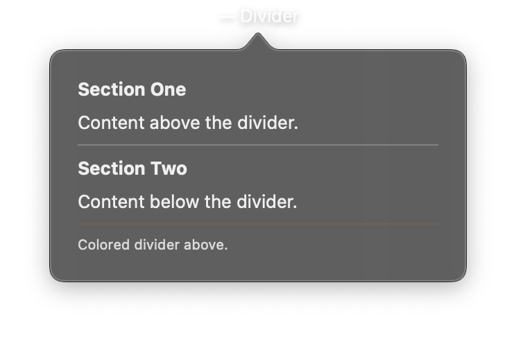 Divider control