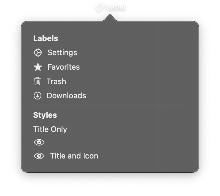 Label control