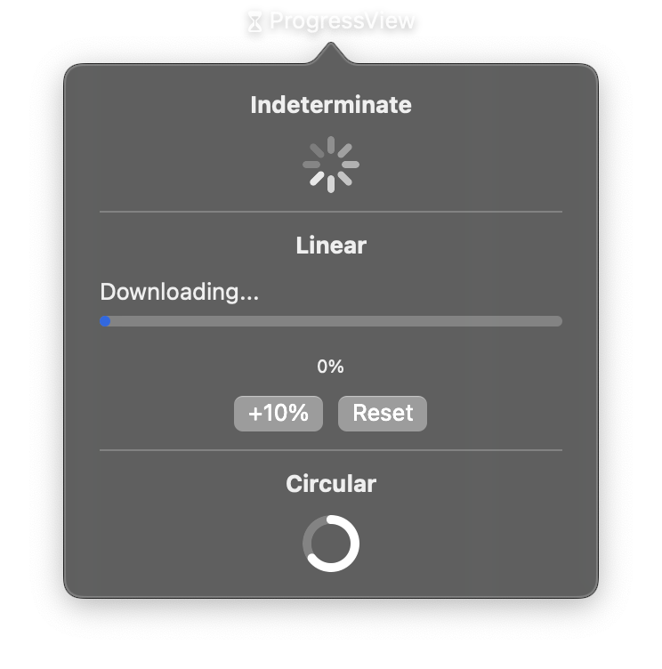 ProgressView control