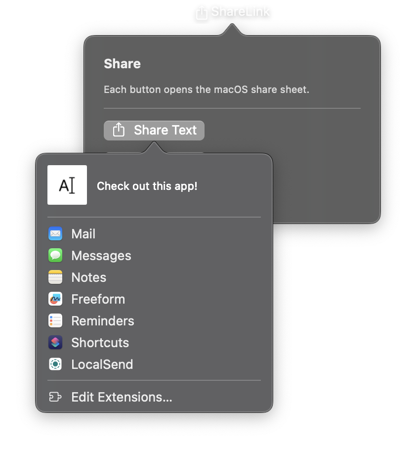 ShareLink control