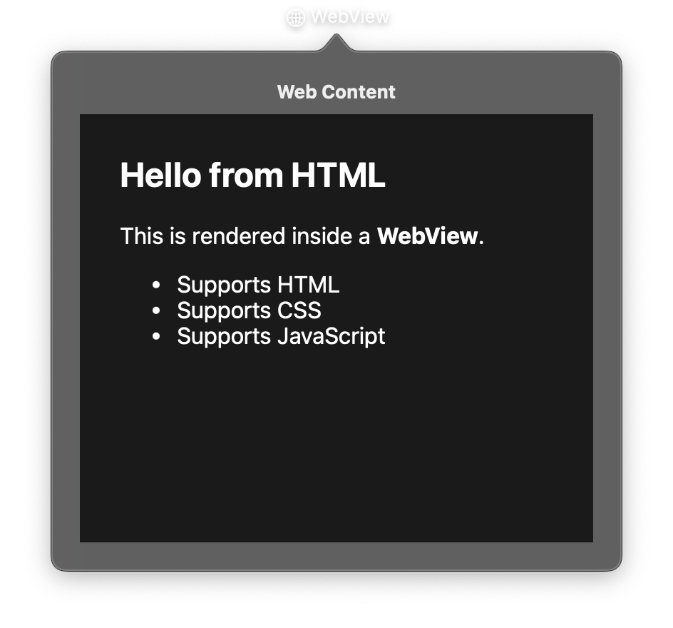 WebView control